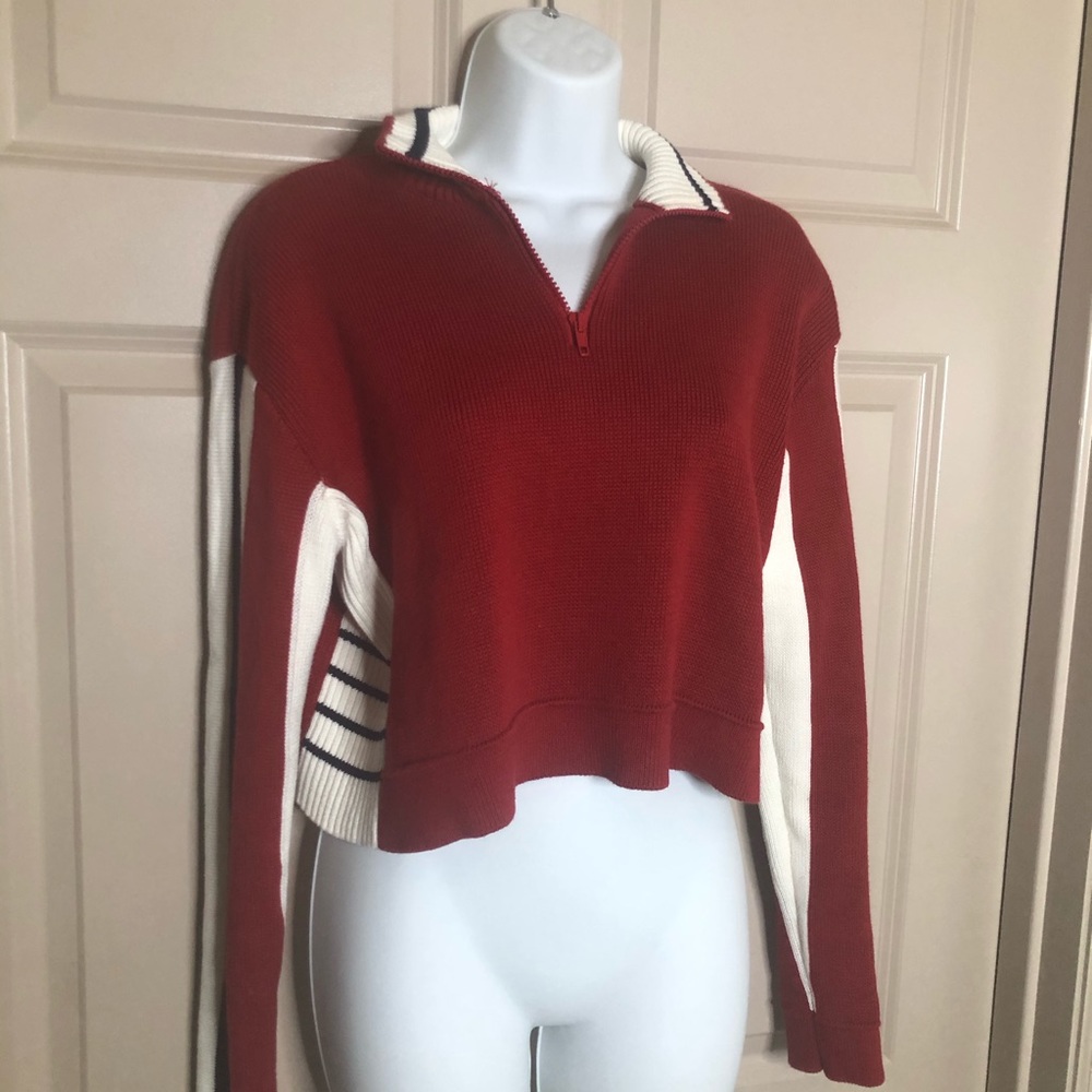 Brandy Melville Large cropped sweater red